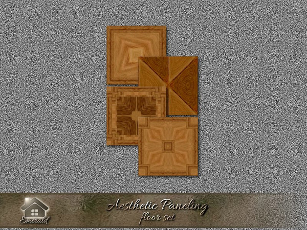 Sims 4 — Panel Floor 1 by Emerald — An aesthetic hardwood paneling with natural beauty accent brings out the warmth and