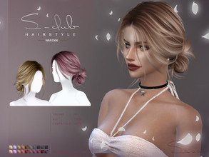 Sims 4 — Updo hairstyle(SASA) by S-Club — A new updo hairstyle for female sims it has 23 swatches, hope you like, thank