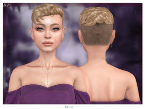 Sims 4 — Eric (Female Hairstyle) by JavaSims — -Female -T/YA/A/E -35+ Colors -New Mesh! -Hat Compatible! -Custom