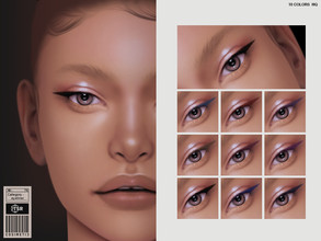 Sims 4 — Eyeliner | N76 by cosimetic — - Female - 10 Swatches. - Custom thumbnail. - You can find it in the makeup