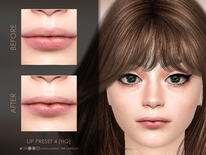 Sims 4 — Lip Preset 4 (HQ) by Caroll912 — A small lip preset for female Sims. Preset is suited for Teen-Elders and all