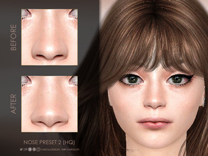 Sims 4 — Nose Preset 2 (HQ) by Caroll912 — A wide nose preset for female Sims. Preset is suited for Teen - Elders and all