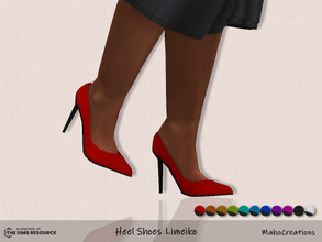 Sims 4 — Heel Shoes Limeiko by MahoCreations — A shoe for elegant occasions in solid colors. new mesh basegame female