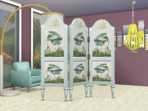 Sims 4 — Crane Room Divider/Screen by Morrii — Crane Room Divider/Screen