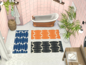 Sims 4 — Designer Patterned Bath Mats #1 by Morrii — Designer Patterned Bath Mats #1