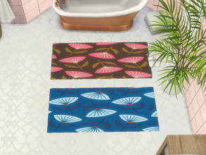 Sims 4 — Designer Patterned Bath Mats #3 by Morrii — Designer Patterned Bath Mats #3