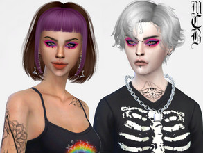 Sims 4 — Bisexual Eye Makeup by MaruChanBe2 — Cute makeup for the Pride <3