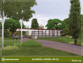 Sims 4 — Glasshill House NoCC by Sedricia — Glasshill House NoCC Rustic Residence, Windenburg Minimalist House Full