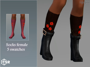 Sims 4 — Socks female Eduarda by LYLLYAN — Socks female in 5 swatches