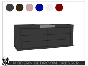 Sims 4 — Modern Bedroom Dresser by nemesis_im — Dresser from Modern Bedroom Set - 6 Colors - Base Game Compatible 