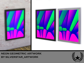 Sims 4 — Neon Geometric Artwork by Silverstar_Artwork — Neon Geometric Artwork by Silverstar_Artwork