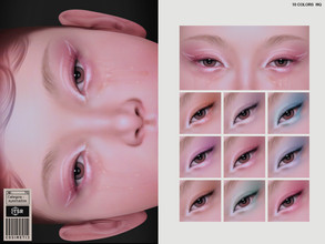 Sims 4 — K-Beauty Aesthetic Eyeshadow | N70 by cosimetic — - Female. ( Teen to elder ) - 10 swatches. - You can find it