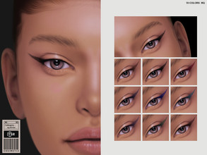 Sims 4 — Classic Eyeliner | N80 by cosimetic — - Female - 10 Swatches. - Custom thumbnail. - You can find it in the