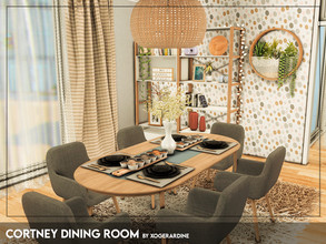 Sims 4 — Cortney Dining Room (TSR only CC) by xogerardine — Cute dining room.