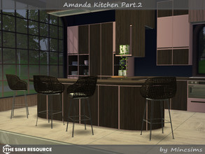 Sims 4 — Amanda Kitchen Part.02 by Mincsims — This kitchen set can be bring modern vibe to your sims house. The set