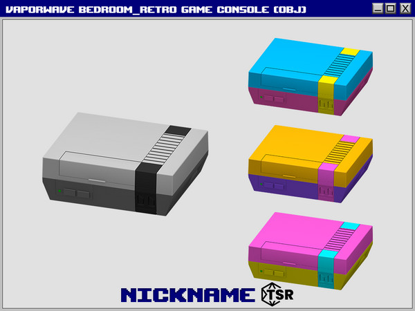 Sims 4 — vaporwave bedroom retro game console (obj) by NICKNAME_sims4 — vaporwave bedroom set 8 package files. -vaporwave