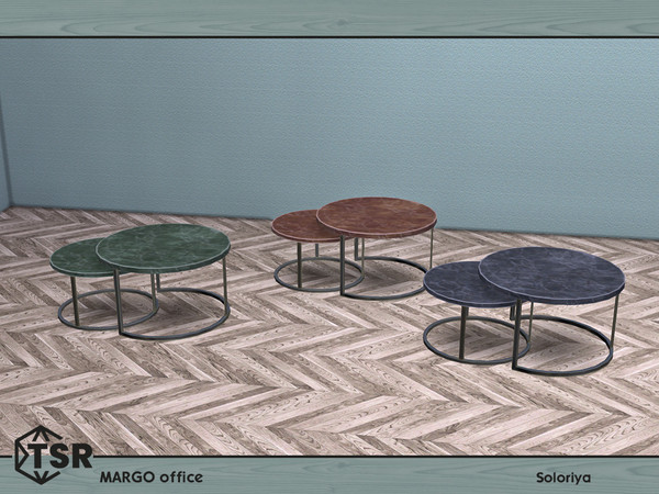 Sims 4 — Margo Office. Coffee Table by soloriya — Two coffee tables in one mesh. Part of Margo Office set. 3 color