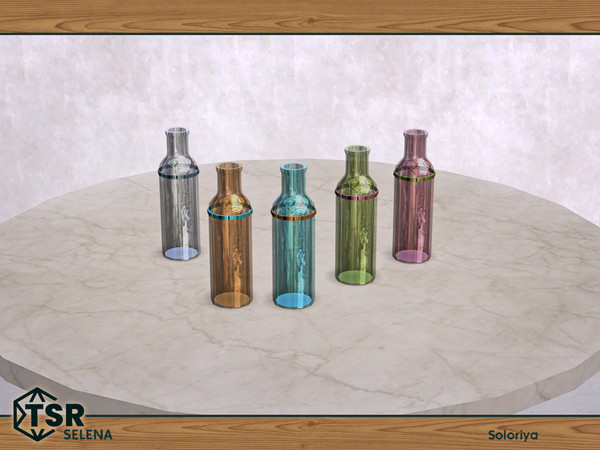 Sims 4 — Selena. Botte, v1 by soloriya — Bottle, version one. Part of Selena set. 5 color variations. Category: