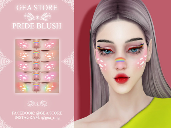 Sims 4 — Pride Blush by Gea_Store — 5 Swatches BGC HQ Dont reclaim this as yours and dont re-update