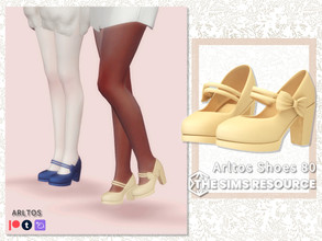 Sims 4 — Bow high heels / 80 by Arltos — 11 colors. HQ compatible. Feet mesh: base game