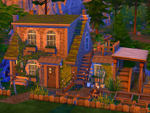 Sims 4 — Alchemist Mill - no CC  by Flubs79 — here is a cozy and rustic mill for an alchemist Sim the house has 1 bath