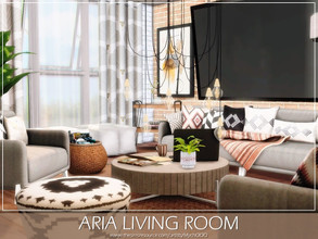 Sims 4 — Aria Living Room by MychQQQ — Value: $ 21,435 Size: 7x7