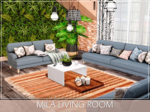 Sims 4 — Mila Living Room by MychQQQ — Value: $ 14,247 Size: 7x9