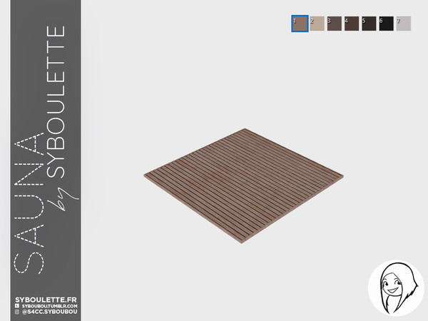 Sims 4 — Sauna - Floor mat (1x1) by Syboubou — This is a floor mat will actually go inside the floor.