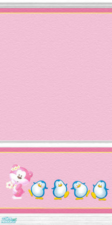 Sims 2 — Pink Bear Bedroom - Wallpaper by curemad — Pink Bear wallpaper