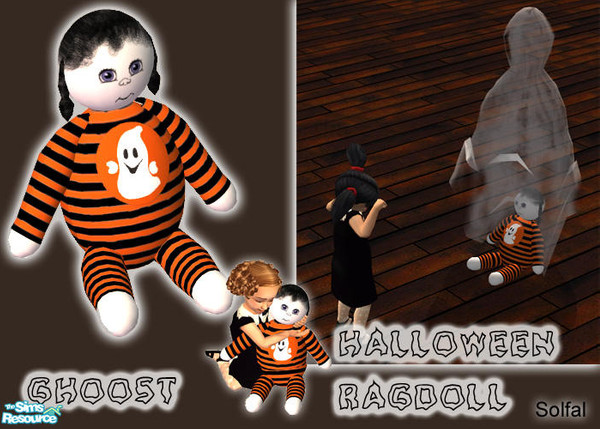 Sims 2 — Halloween Ragdoll Ghoost by solfal — workes as a regular doll in game but have a new interaction. Look at. Do it