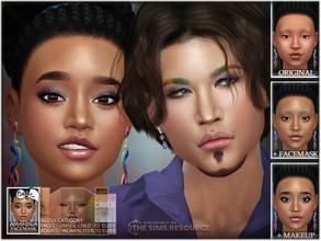 Sims 4 — Facemask + Body  Amandla by BAkalia — Hello :) Realistic facemask + body for sims. It works like a non-default