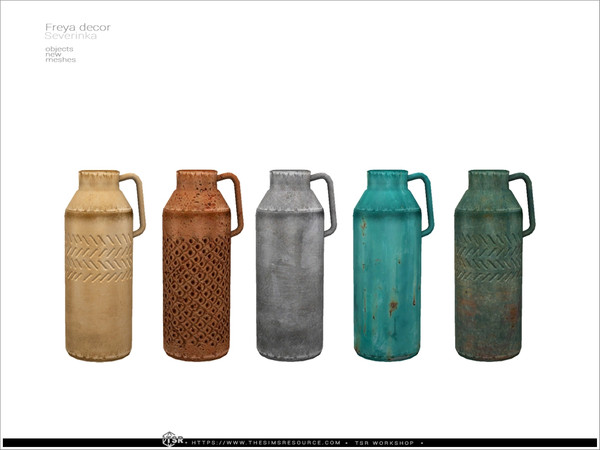 Sims 4 — Freya decor - jug by Severinka_ — Jug (flower vase) From the set 'Freya decor' Build / Buy category: Decor /