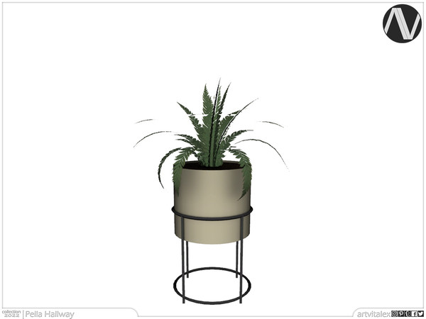 Sims 4 — Pella Big Plant by ArtVitalex — Hallway Collection | All rights reserved | Belong to 2022 ArtVitalex@TSR -