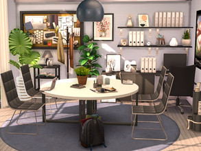 Sims 4 — The Office - CC  by Flubs79 — here is a modern Office for your Sims medium walls are used 