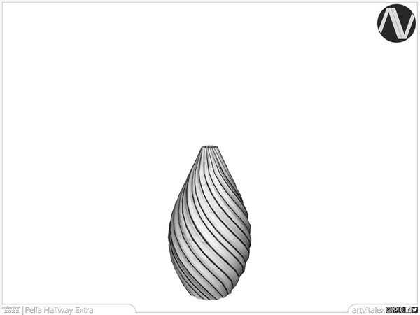 Sims 4 — Pella Twisted Vase by ArtVitalex — Hallway Collection | All rights reserved | Belong to 2022 ArtVitalex@TSR -