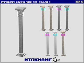 Sims 4 — vaporwave living room set_pillar S by NICKNAME_sims4 — -vaporwave living room set_loveseat -vaporwave living