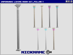 Sims 4 — vaporwave living room set_pillar T by NICKNAME_sims4 — -vaporwave living room set_loveseat -vaporwave living