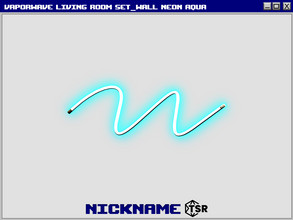 Sims 4 — vaporwave living room set_wall neon aqua by NICKNAME_sims4 — -vaporwave living room set_loveseat -vaporwave