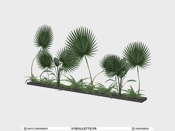 Sims 4 — Karaoke - Plant (2 tiles) by Syboubou — Those are plants, that will particularly fit behind the sofas from this