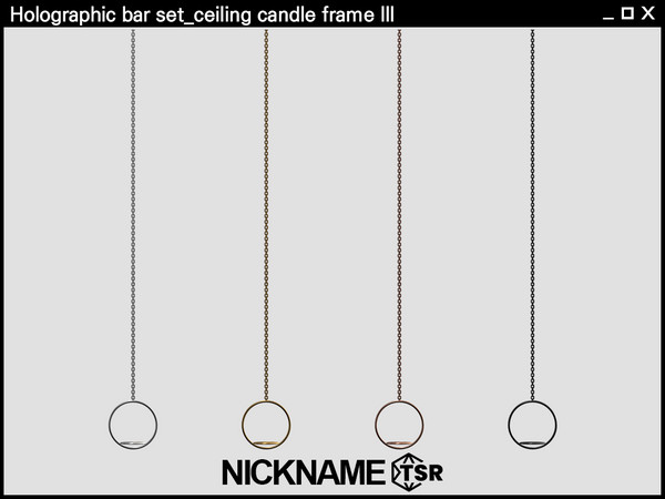 Sims 4 — Holographic bar set_ceiling candle frame lll by NICKNAME_sims4 — Holographic bar set 9 package files.