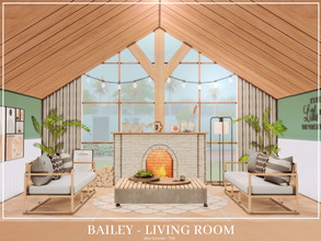 Sims 4 — Bailey Living room - TSR only CC by Mini_Simmer — Room type: Living room Size: 6x5 Price: $6,433 Wall Height: