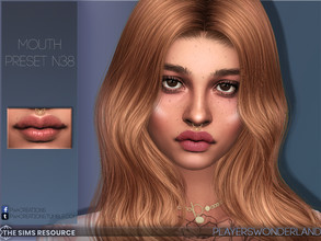Sims 4 — Mouthpreset N38 by PlayersWonderland — This mouthpreset adds a new morphed, more bigger looking mouth. Available