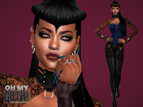 Sims 4 — Oh My Goth - Rashida Adze by DarkWave14 — Download all CC's listed in the Required Tab to have the sim like in