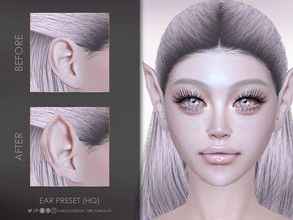 Sims 4 — Ear Preset (HQ) by Caroll912 — A fantasy elf or fairy ear preset for female Sims. Preset is suited for Teen -