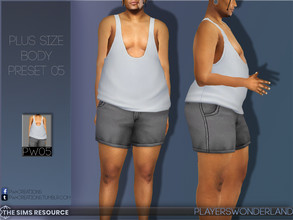 Sims 4 — Plus Size Body Preset 05 by PlayersWonderland — You want more diversity in your game? Then this new bodypreset