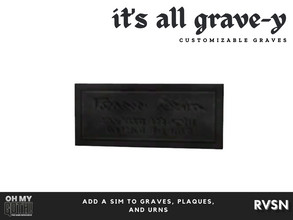 Sims 4 — R.I.P. Plaque by RAVASHEEN — A plaque that will surely establish honor and prestige for those whose names it