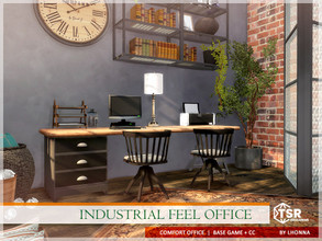 Sims 4 — Industrial Feel Office /TSR CC only/ by Lhonna — Modern industrial style office for Sims who loves to read. CC