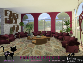 Sims 4 — FGD Room2022007 B by Merit_Selket — a sophisticeted Living room in red, black and warm white colors only TSR CC
