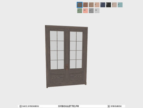 Sims 4 — Boulangerie - Double door closed by Syboubou — This is a closed double door for a shop or a store, available in