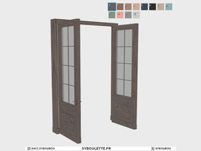 Sims 4 — Boulangerie - Double door open by Syboubou — This is a open double door for a shop or a store, available in 12